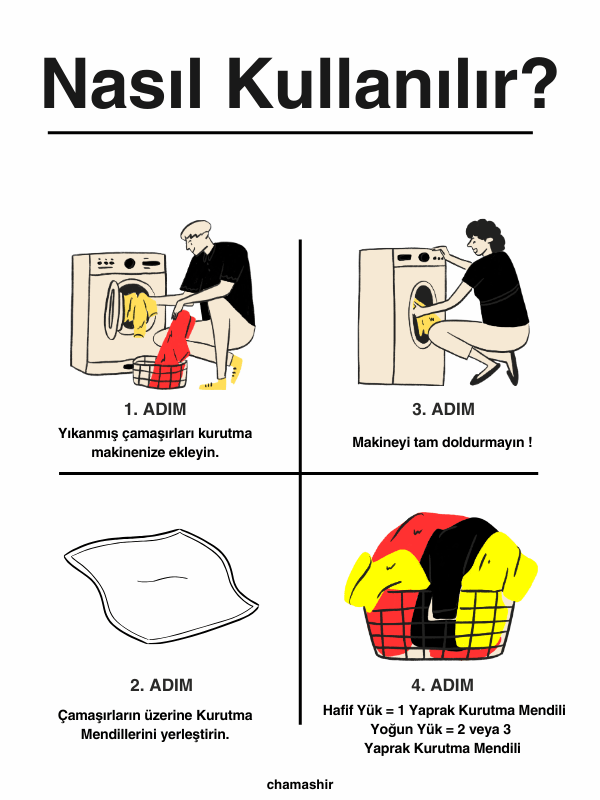 2'li Set Çamaşır Kurutma Mendili 40 Yaprak
