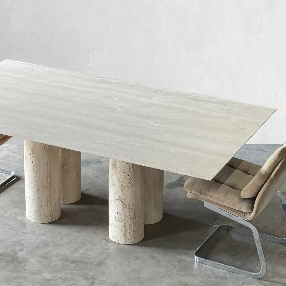 SILINDIR AYAKLI TRAVERTEN SEHPA 