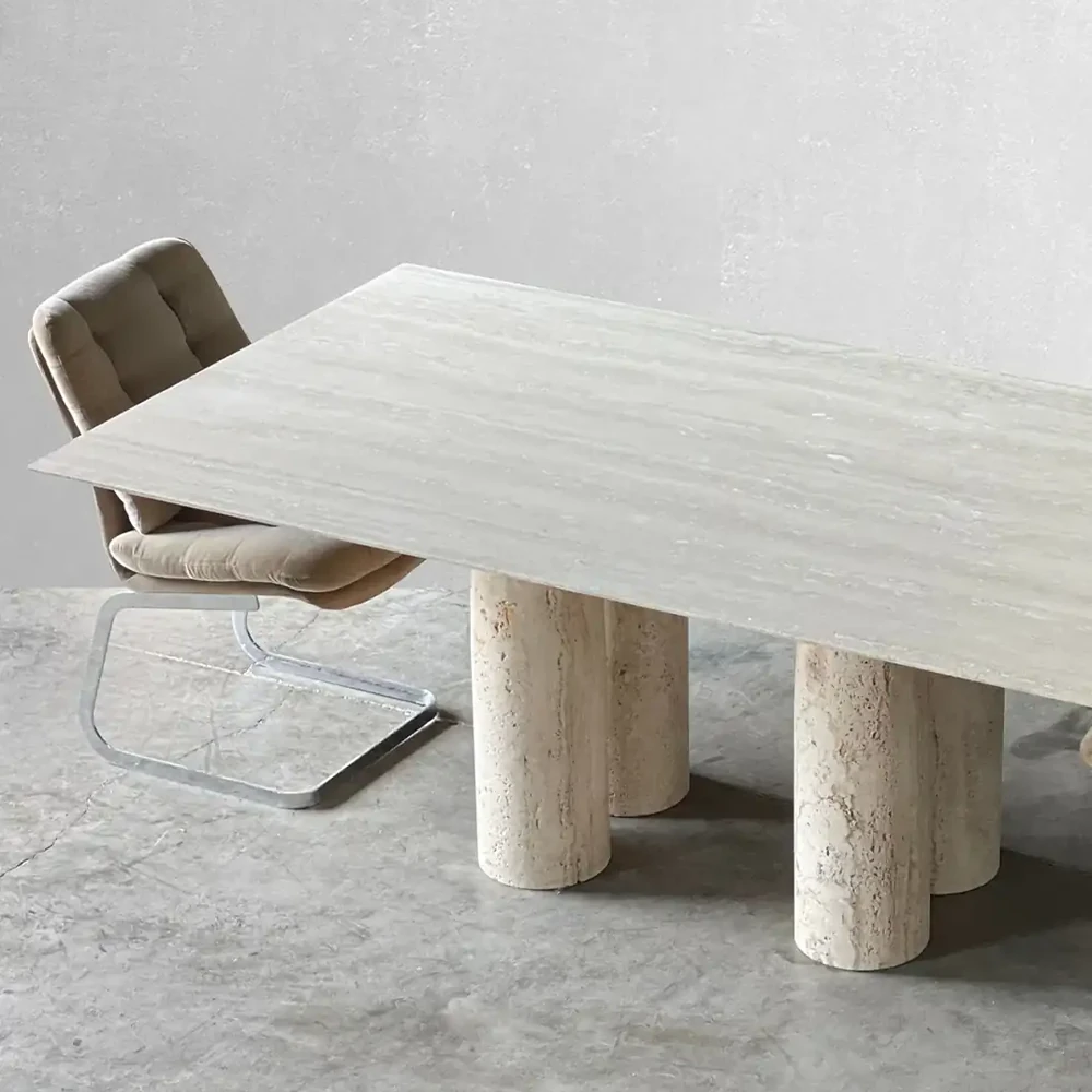 SILINDIR AYAKLI TRAVERTEN SEHPA 