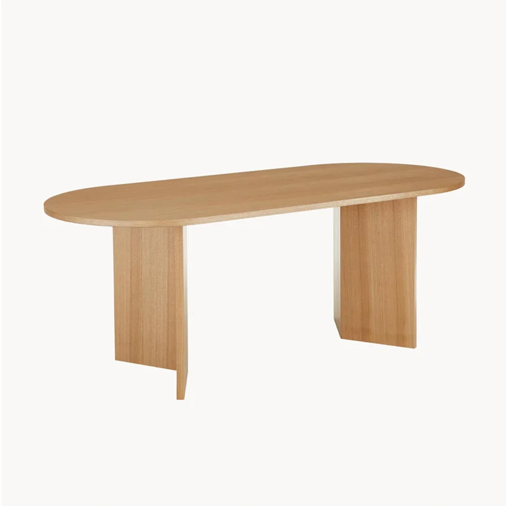  Yay Oval Ahşap Yemek Masası