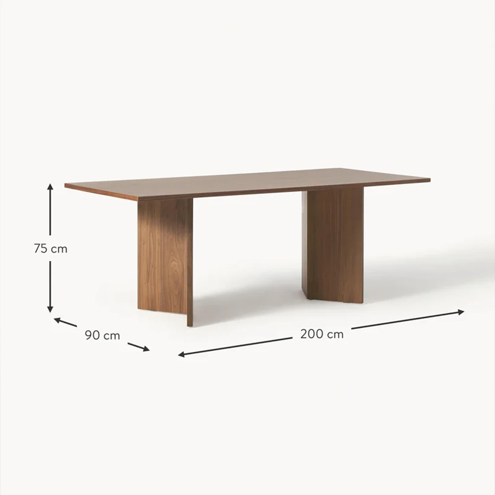  Yay Dikdörtgen Ahşap Yemek Masası