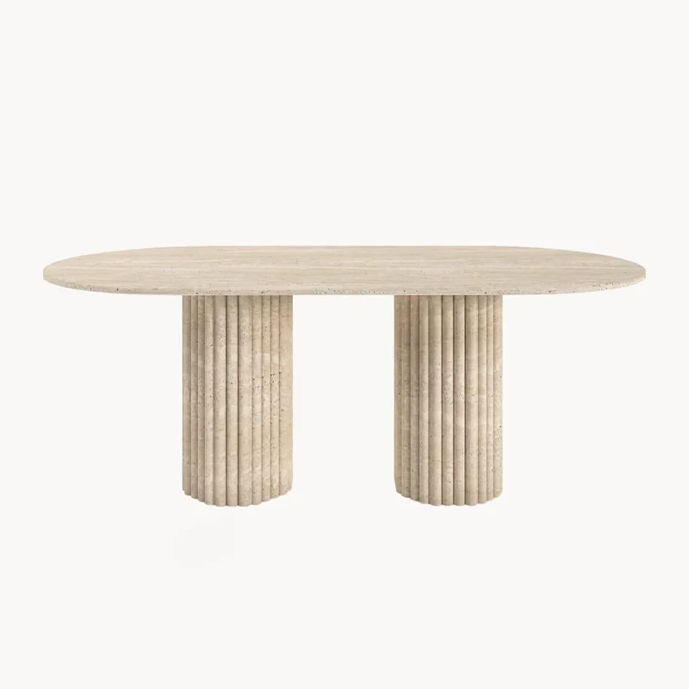 TRAVERTEN YEMEK MASASI