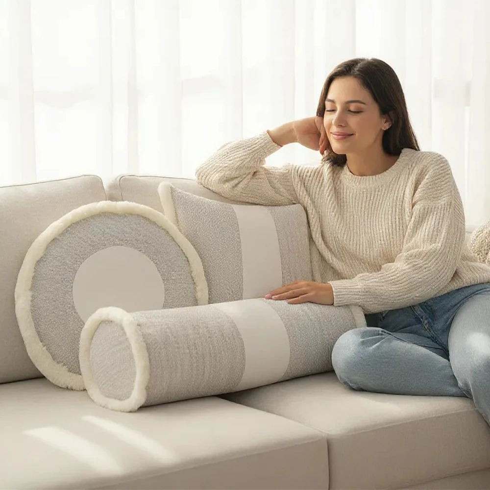 Kaliteli yumuşak Takım 3lu Kırlent Yastık Kılıfı