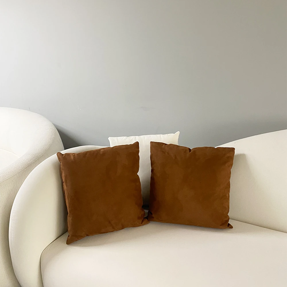 Yüksek Kaliteli, Seçenekli Renklerde, Yumuşak Süet Kumaş Kırlent Yastık Kılıfı