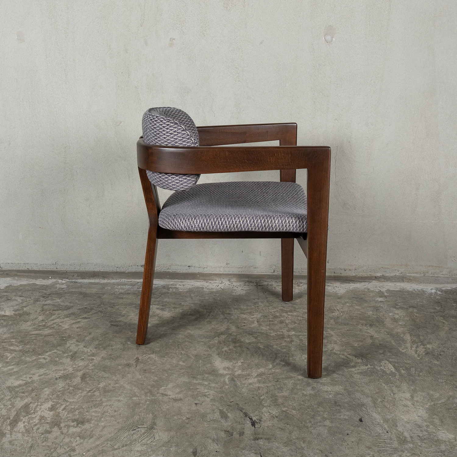 (YENI) LOTUS GRİ SANDALYE CEVİZ