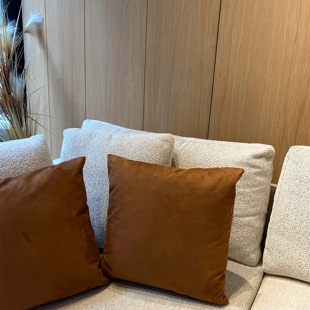 Yüksek Kaliteli, Seçenekli Renklerde, Yumuşak Süet Kumaş Kırlent Yastık Kılıfı