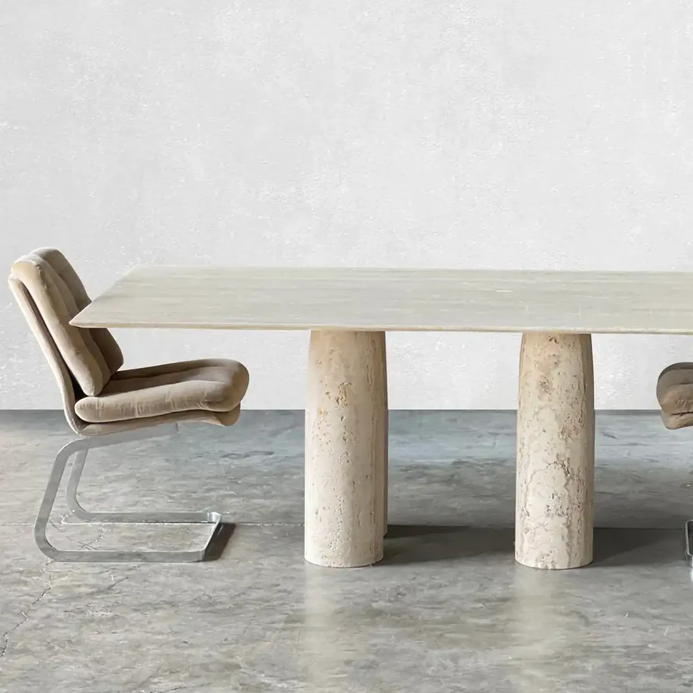 SILINDIR AYAKLI TRAVERTEN SEHPA 