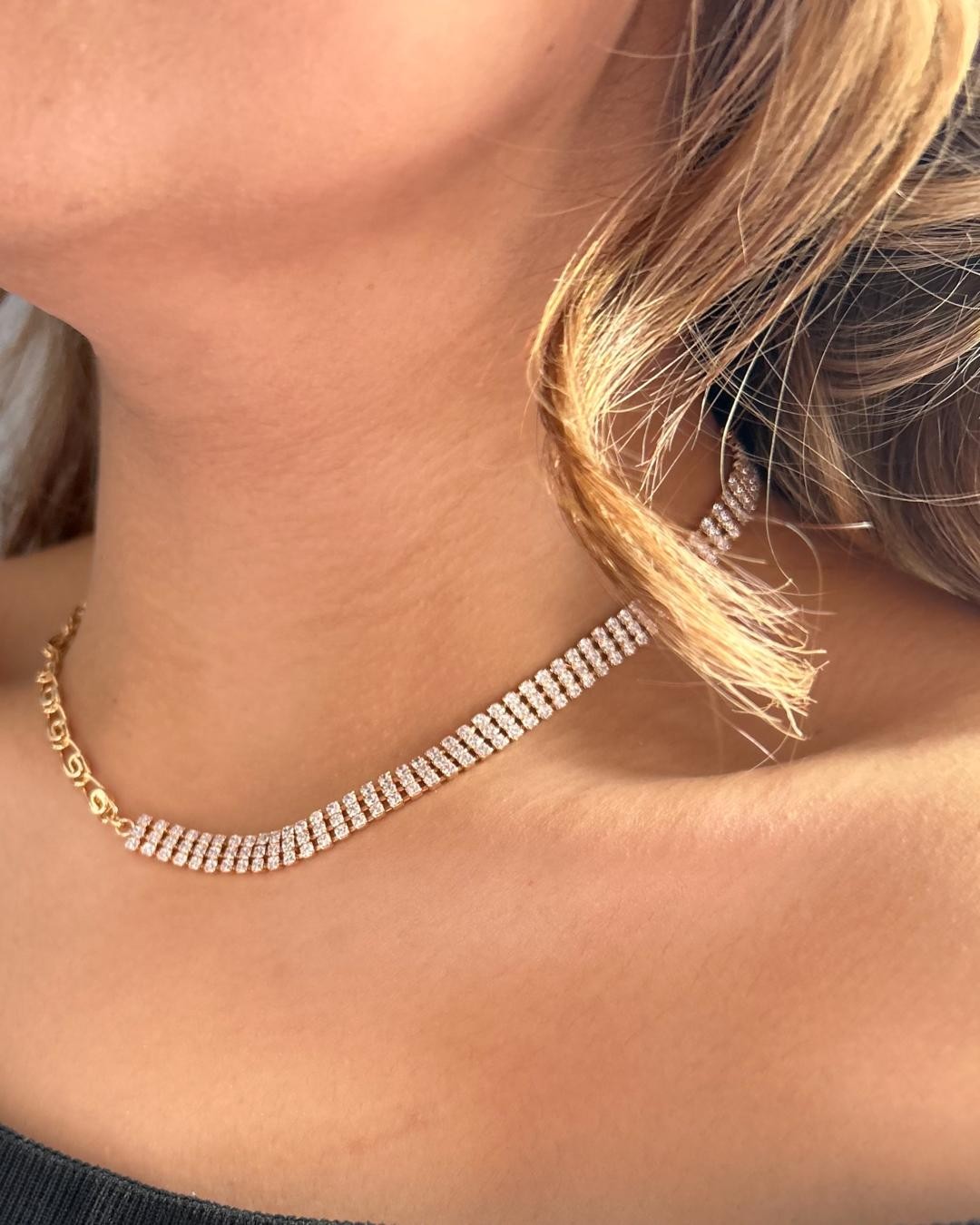 Sole Rose Gold Zirkon Kolye