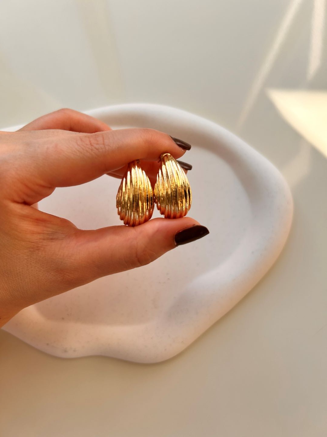 Gold Damla Küpe 