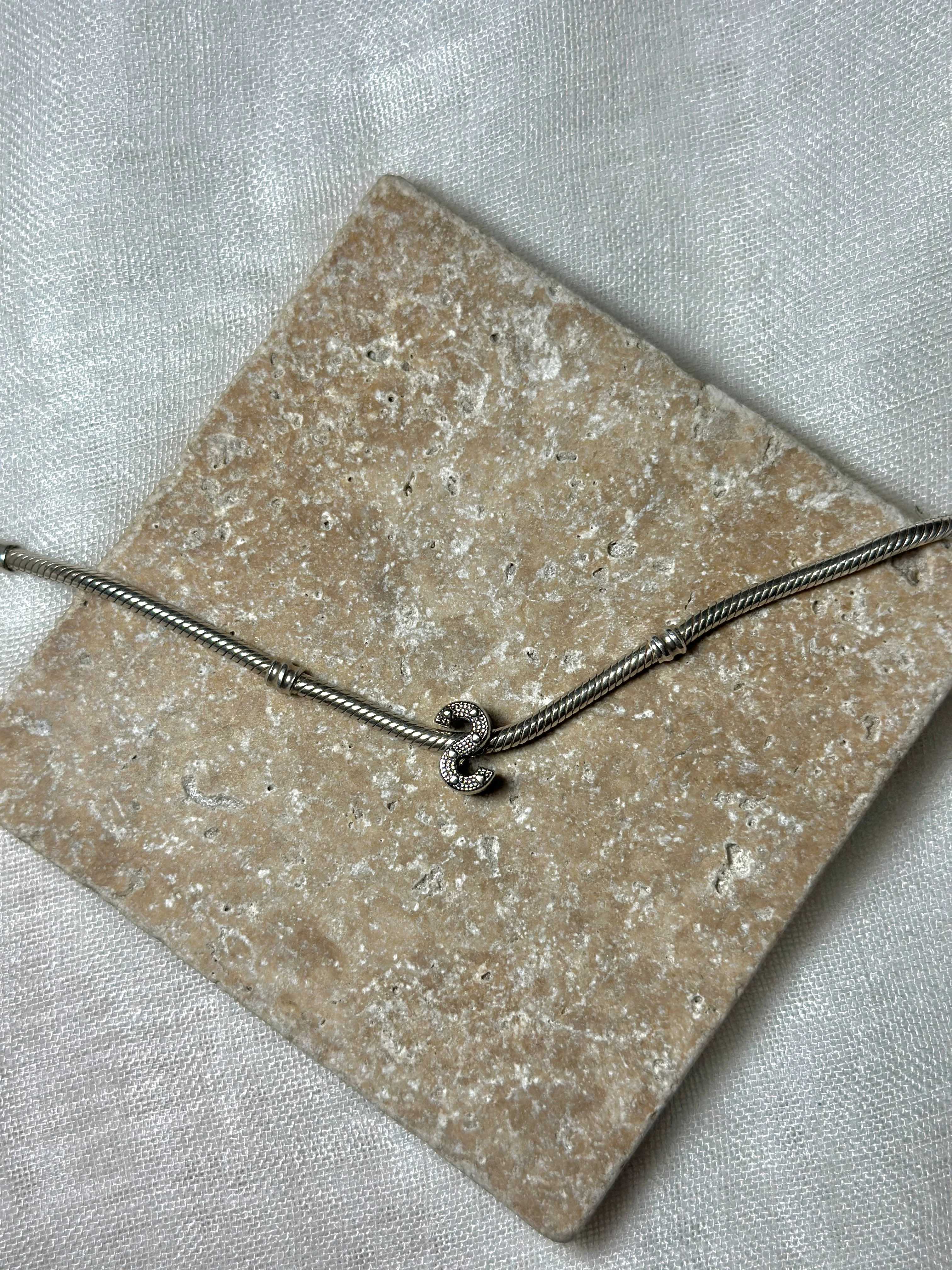 925 Gümüş S Harfi Charm