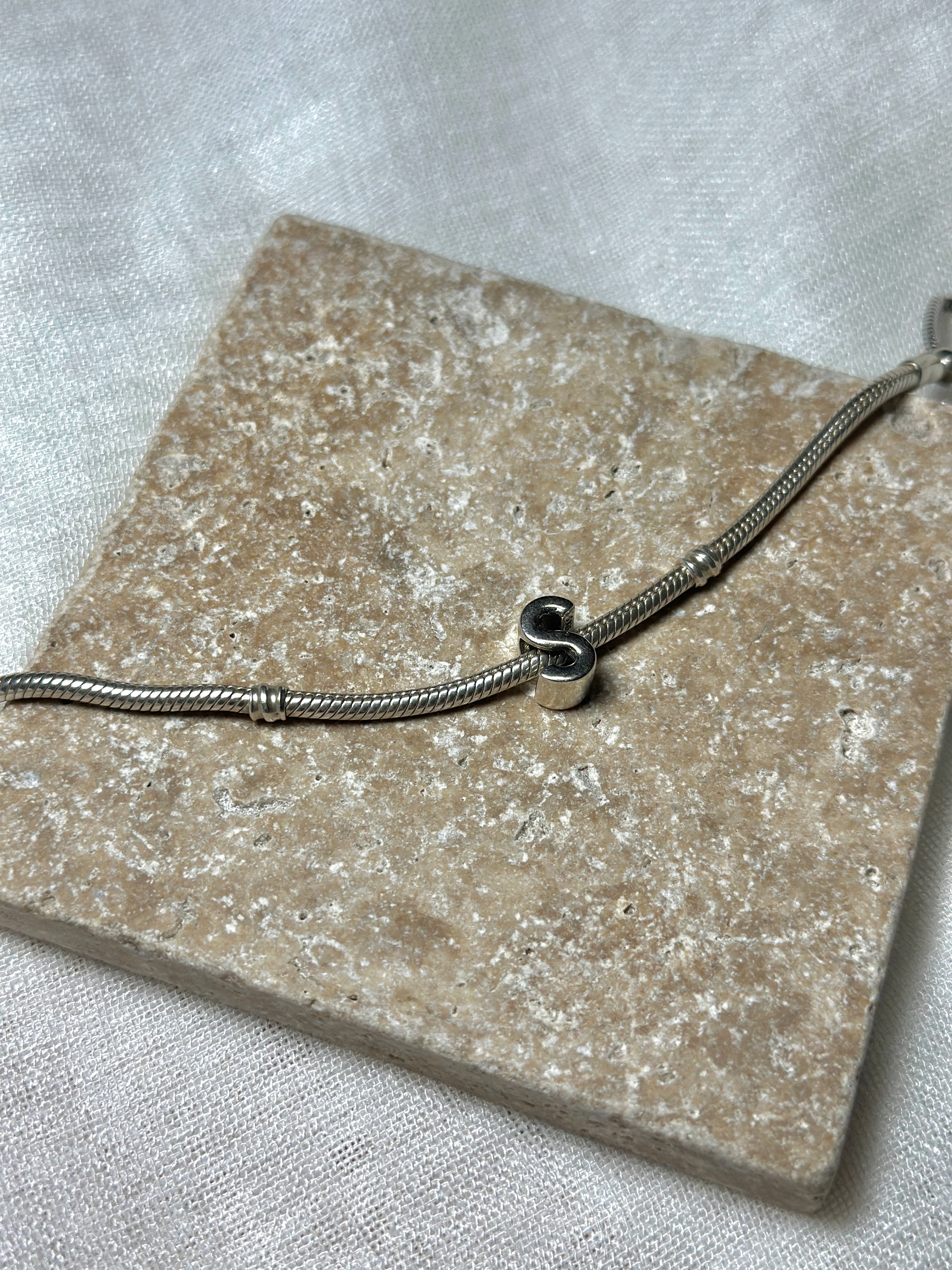 925 Gümüş S Harfi Charm