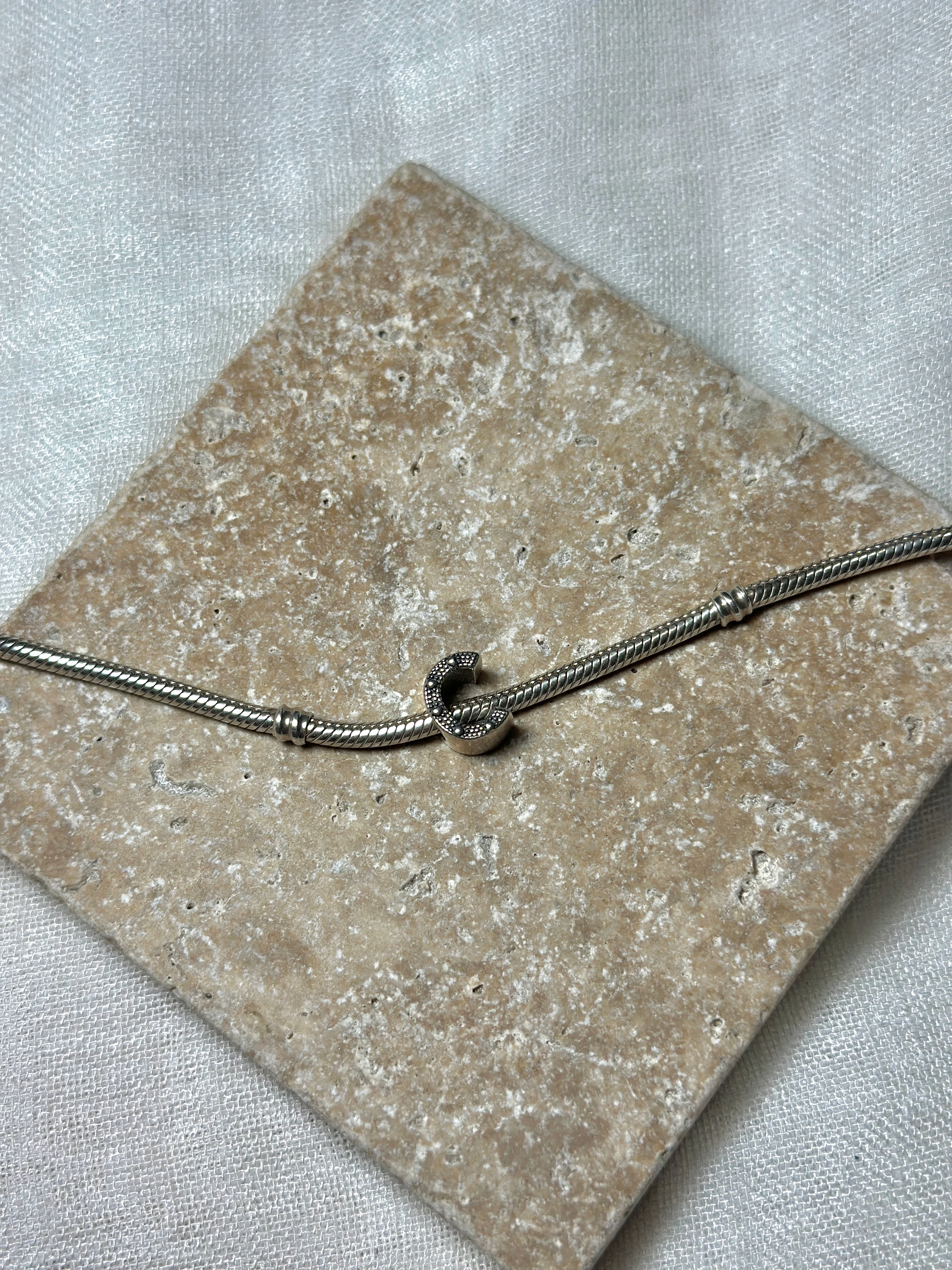 925 Ayar Gümüş C Harf Charm