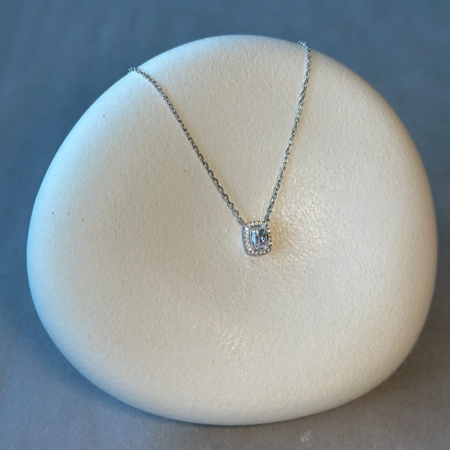 925 Ayar Gümüş Baget Taşlı Kolye