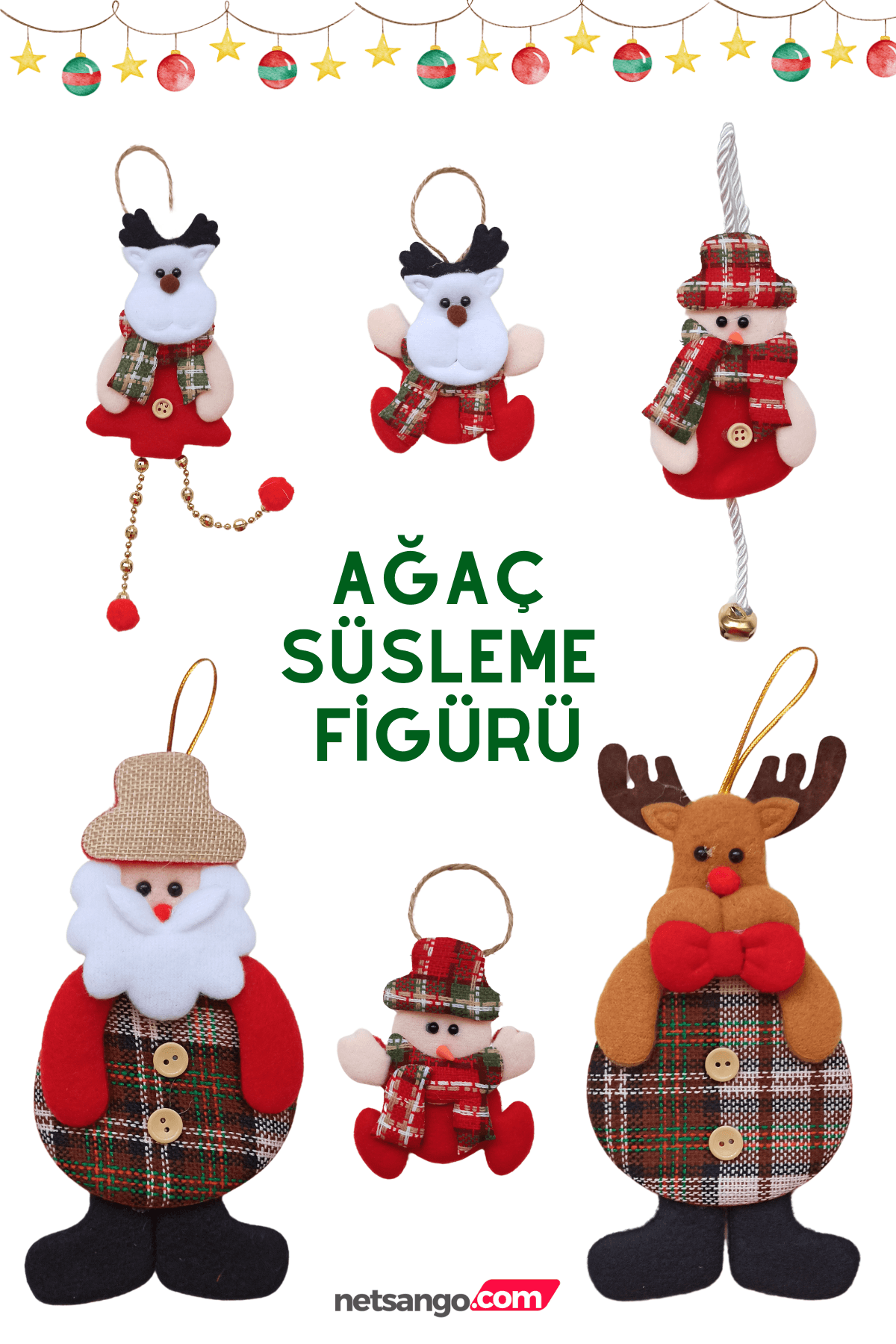 Ağaç Süsleme Figürü Peluş