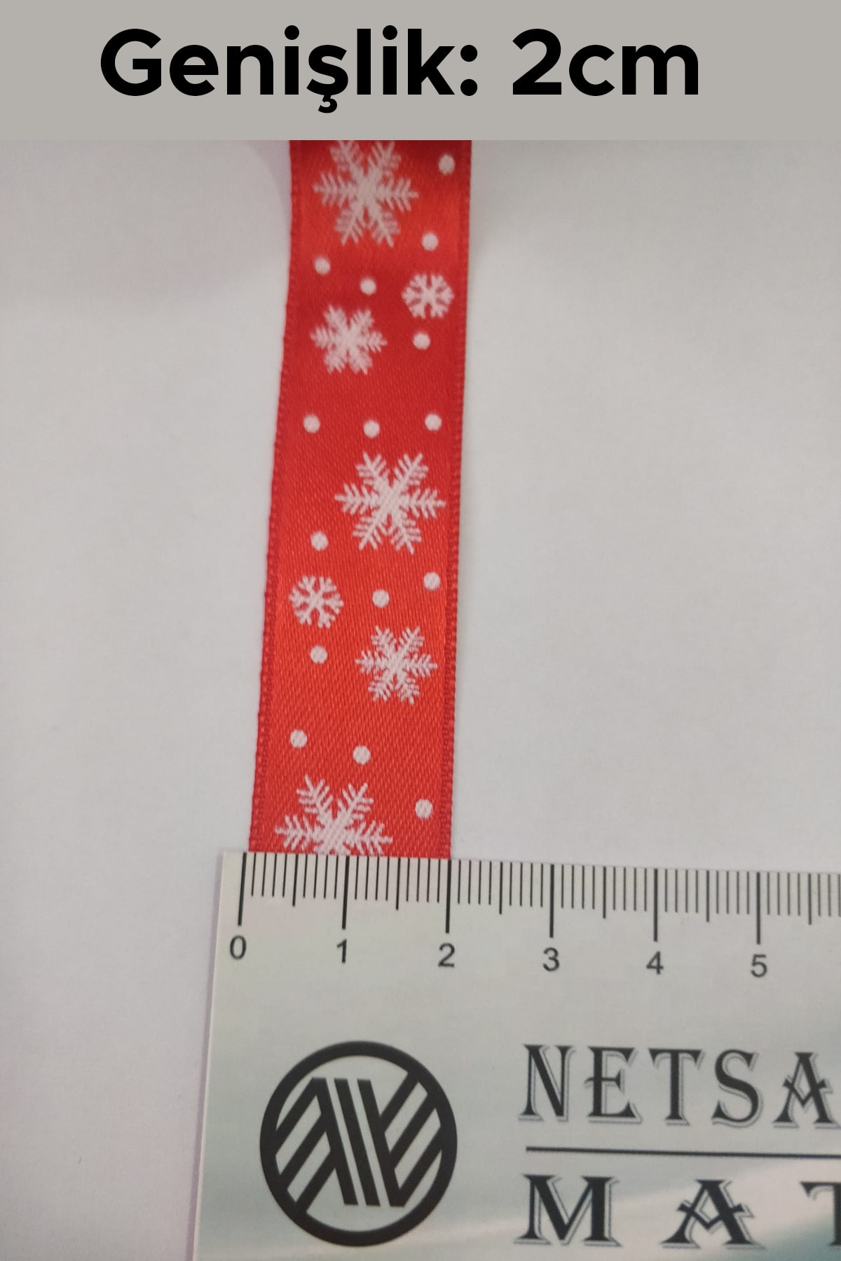 2CM X 2MT YILBAŞI DESENLİ KIRMIZI+YEŞİL GROGREN KURDELE, KIRMIZI+SARI SATEN KURDELE