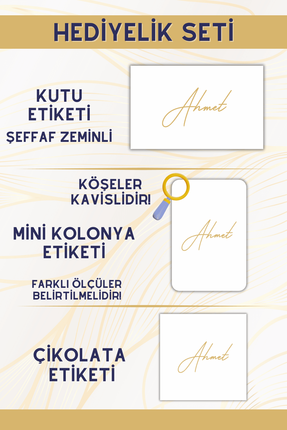 SADE HEDİYELİK ETİKET SETİ 