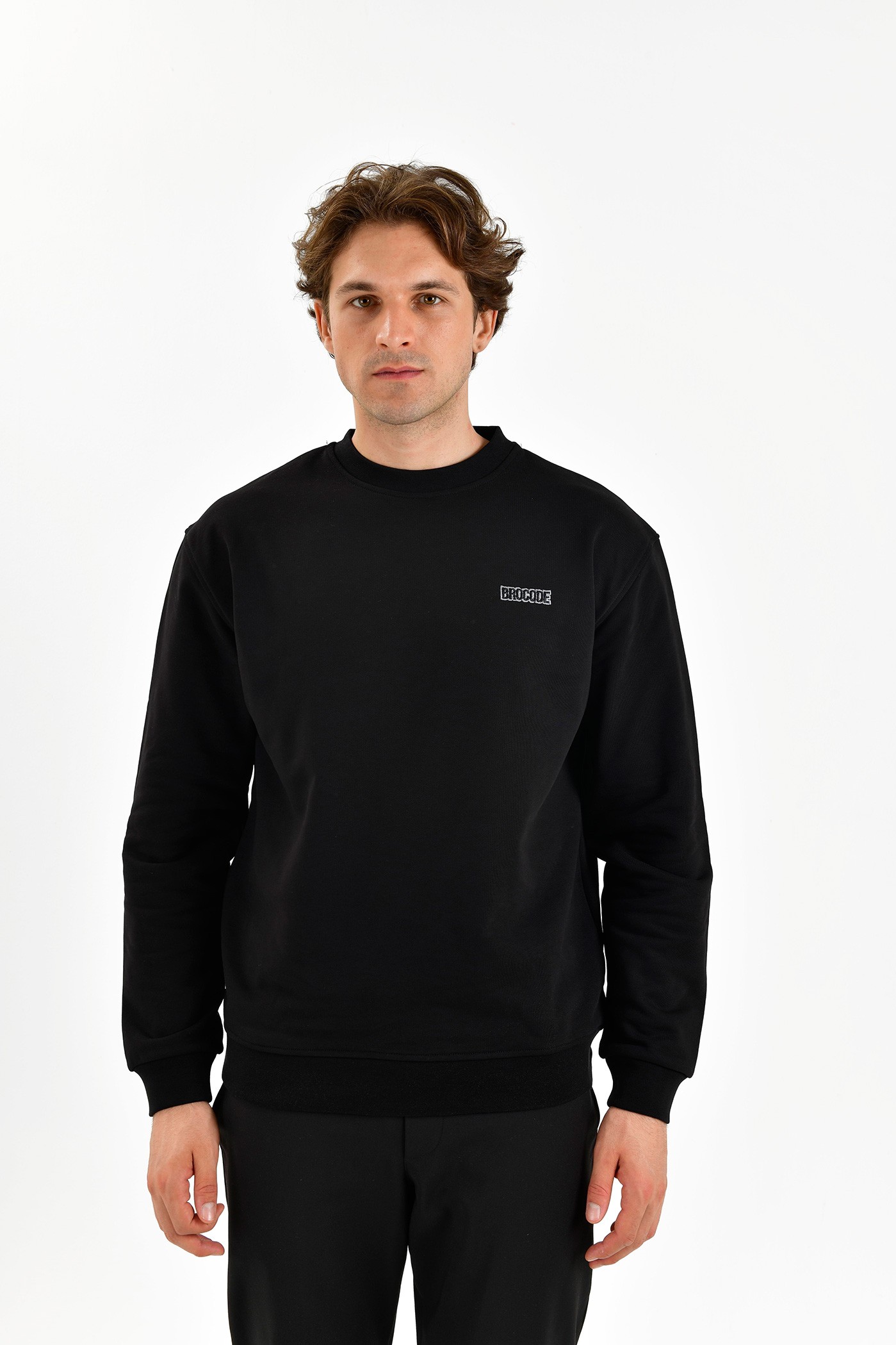 BroCode Erkek Siyah Sweatshirt (BCS2450-02)