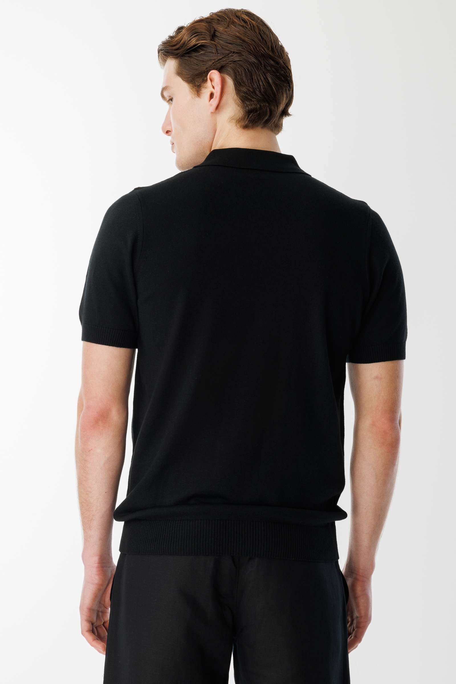 BroCode Monochrome Men's Black Polo T-Shirt (BCT25081-02)
