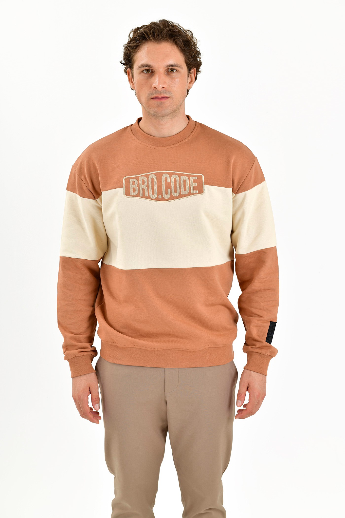 BroCode Hyper Nature Erkek Kahverengi Sweatshirt (BCS2449-41)