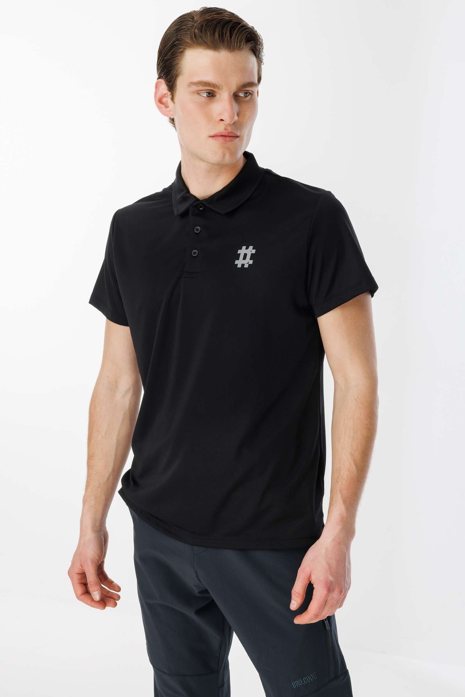 BroCode Erkek Siyah Polo Tişört (BCT25108-02)