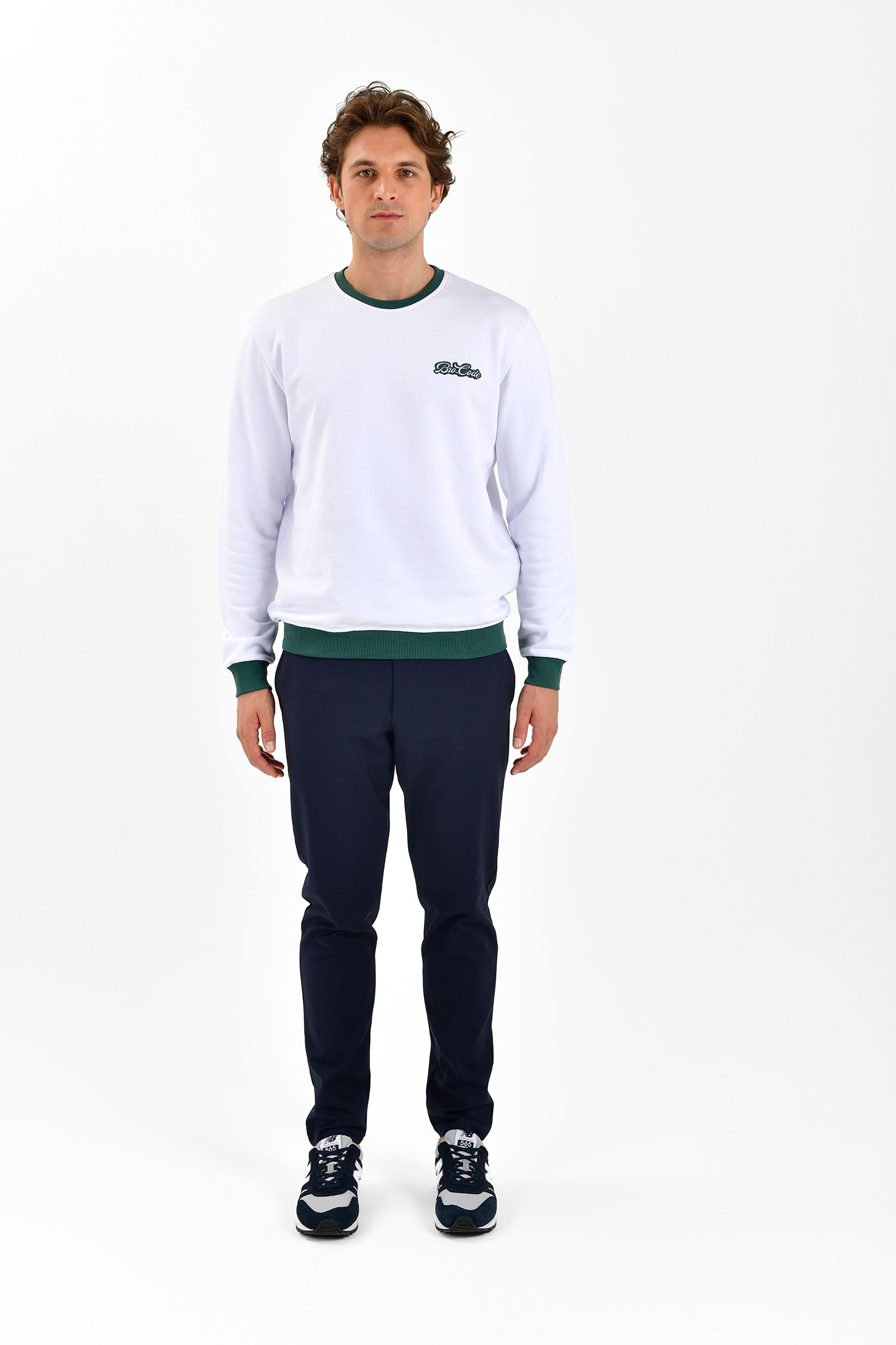 BroCode Hyper Nature Erkek Beyaz Sweatshirt (BCS2444-40)