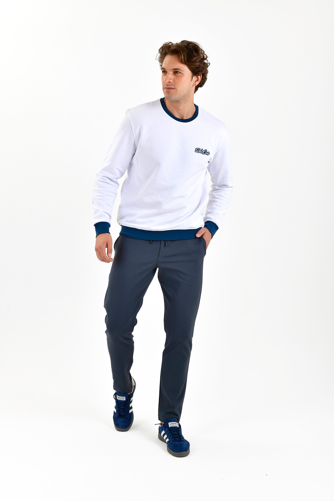 BroCode Hyper Nature Erkek Beyaz Sweatshirt (BCS2444-39)