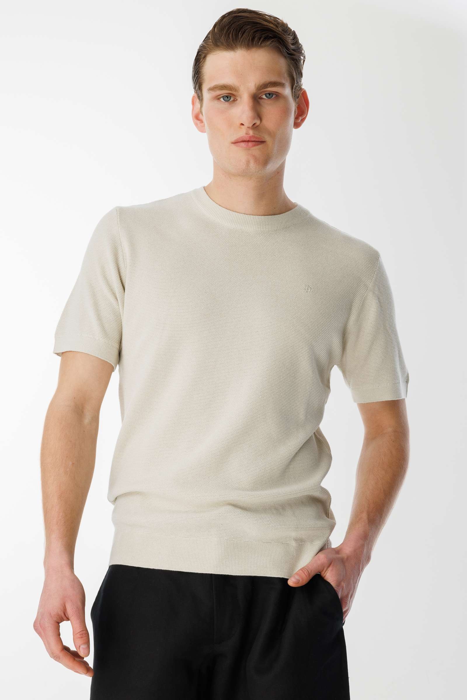 BroCode Monochrome Erkek Bej Tişört (BCT25079-14)