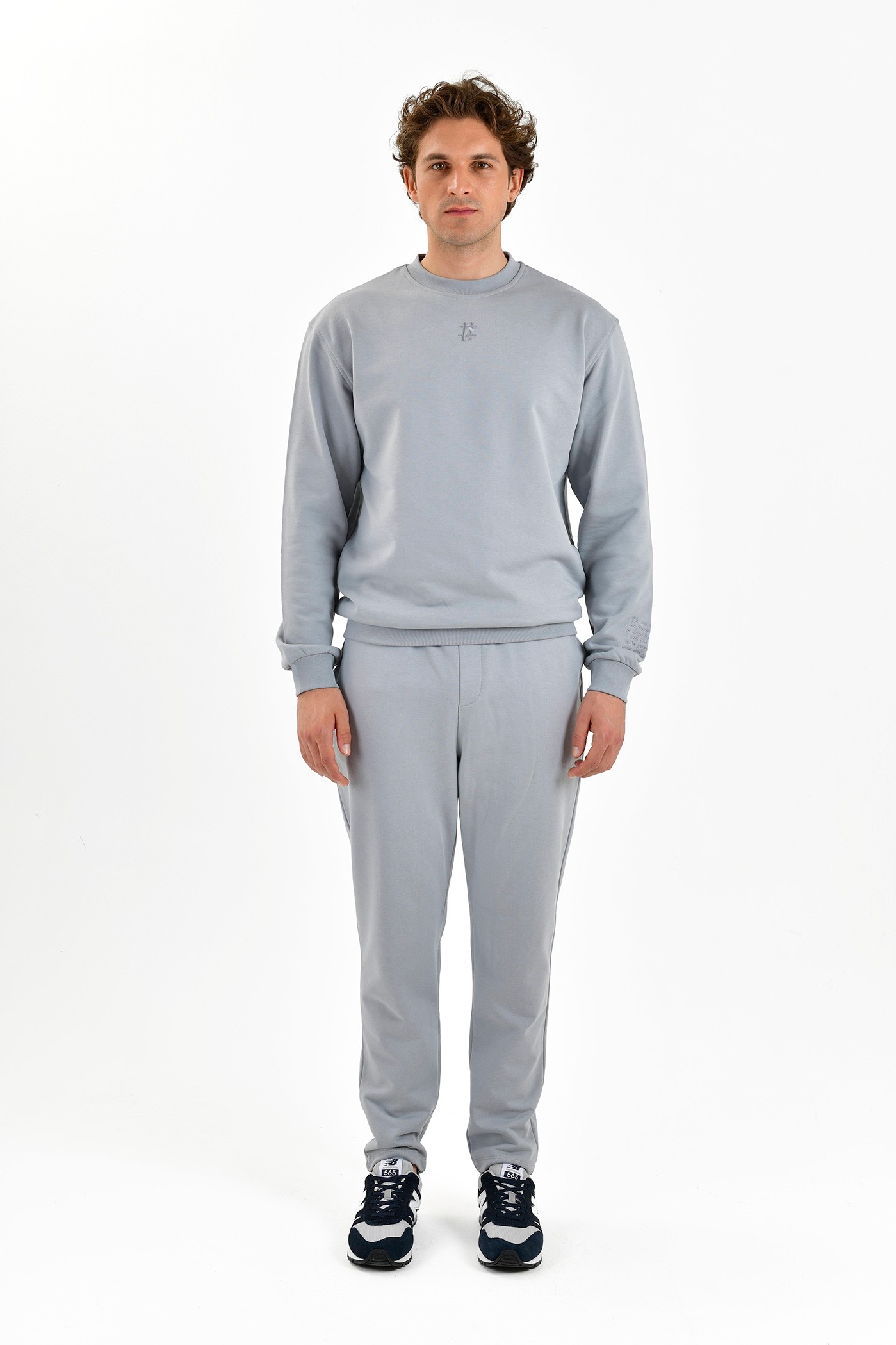 BroCode Rafined Workday Erkek Gri Sweatshirt (BCS2448-03)