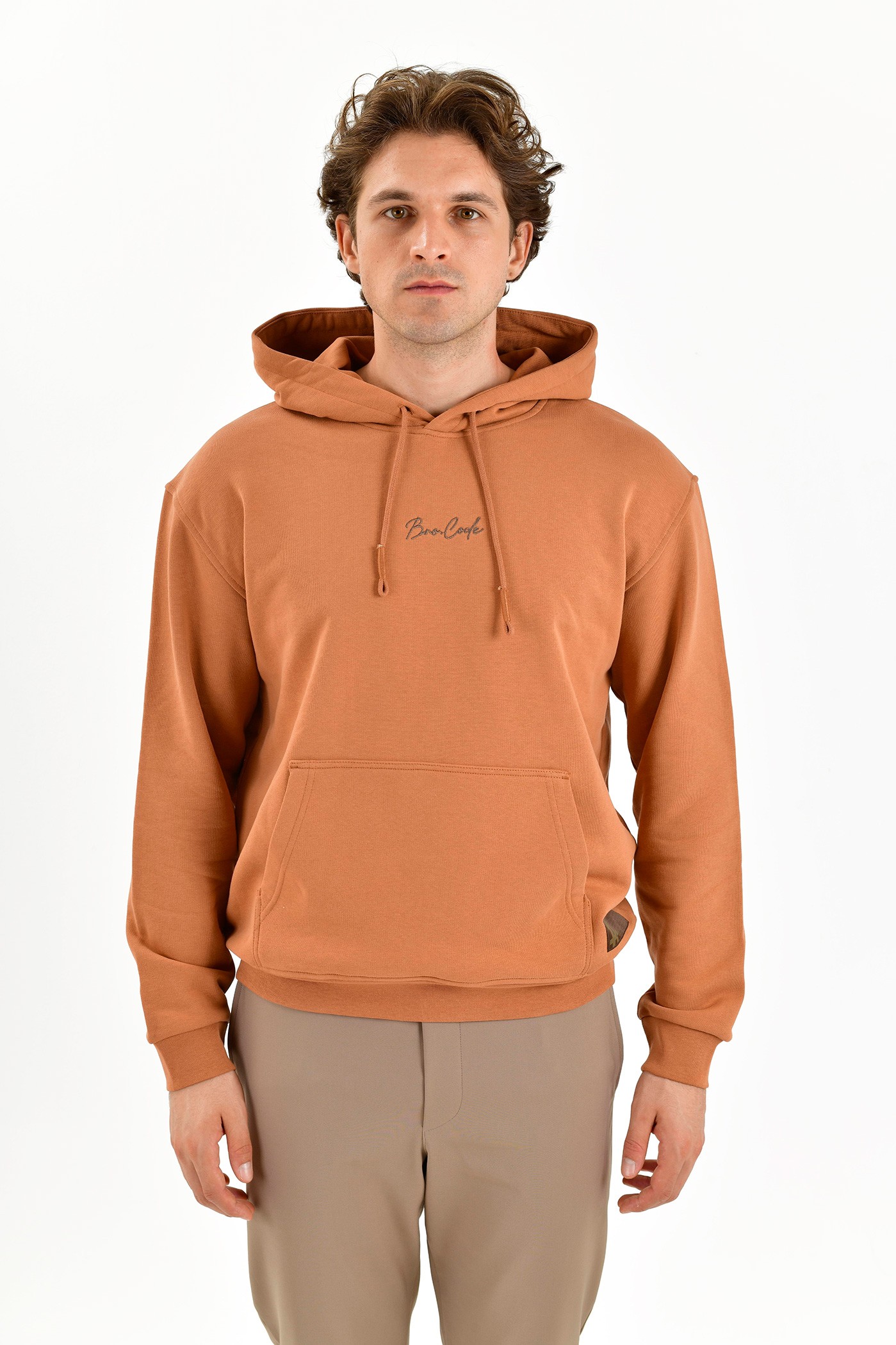 BroCode Hyper Nature Erkek Turuncu Sweatshirt (BCS2446-41)