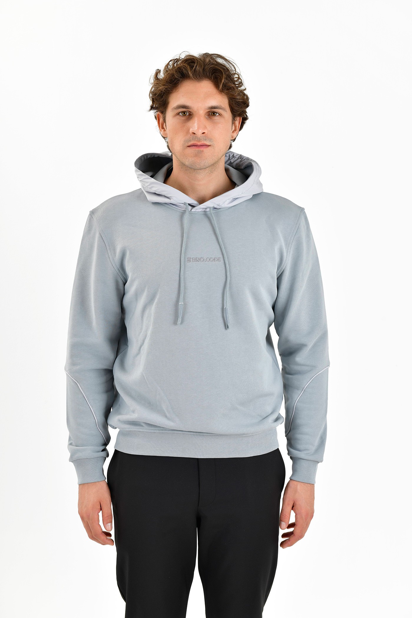 BroCode Rafined Workday Erkek Gri Sweatshirt (BCS2445-03)