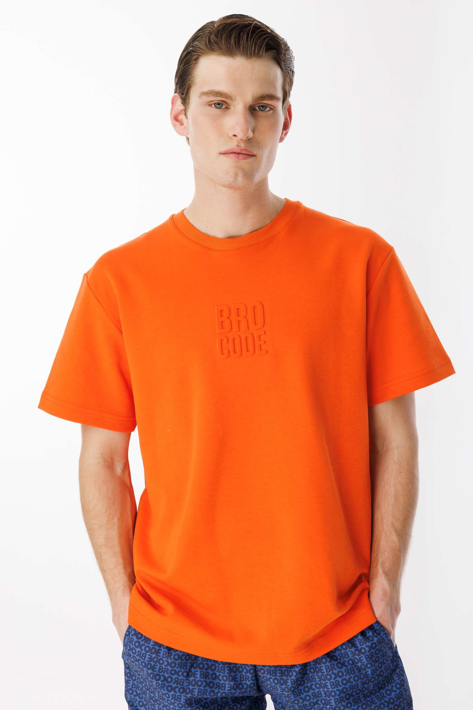 BroCode Limitless Men's Orange T-Shirt (BCT25087-11)