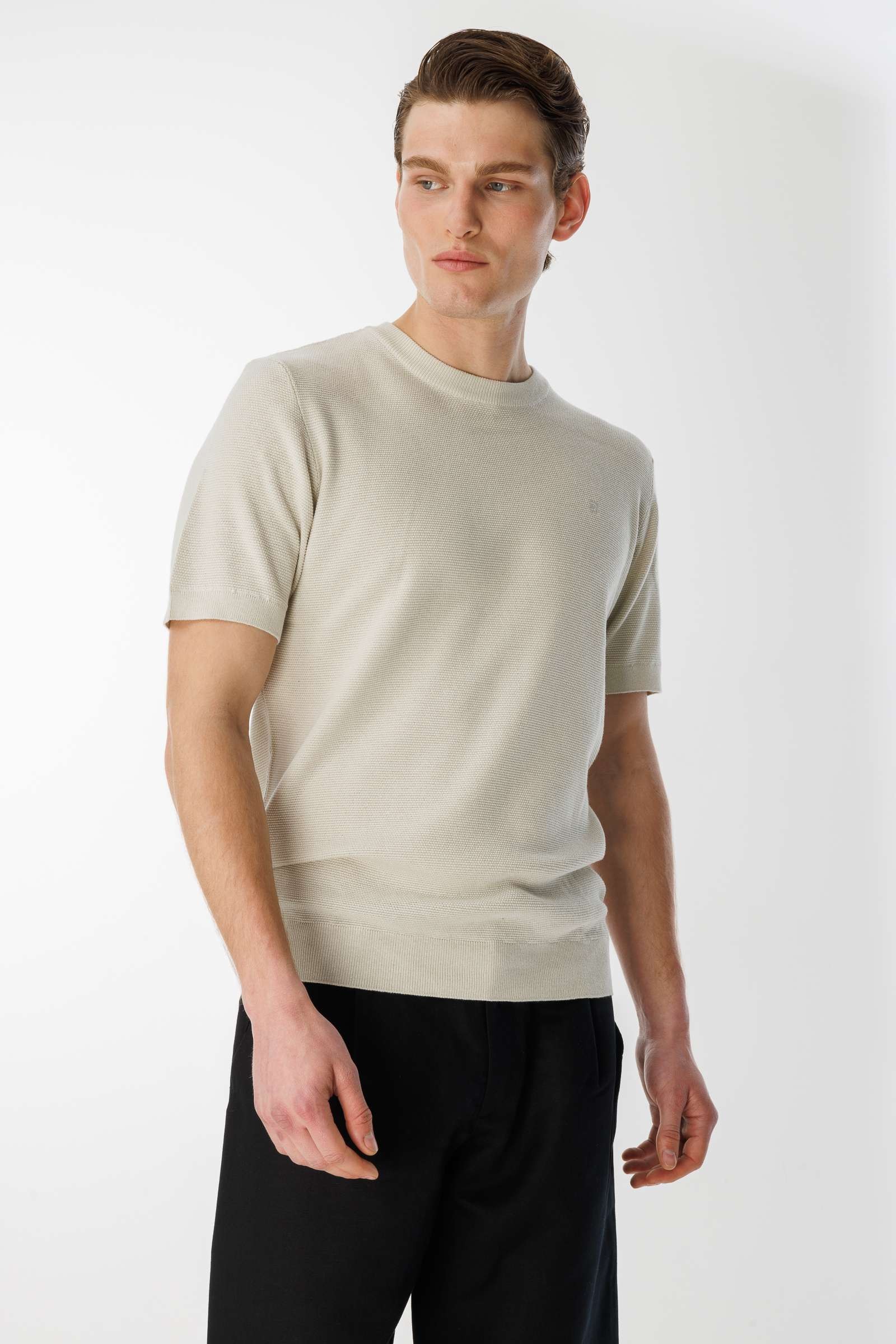 BroCode Monochrome Erkek Bej Tişört (BCT25079-14)
