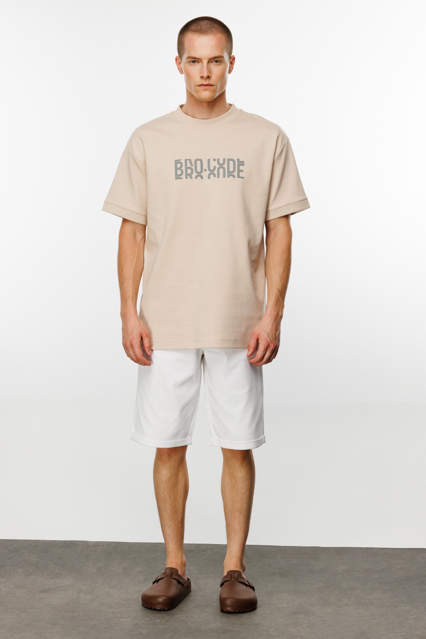 BroCode Elemental Erkek Bej Tişört (BCT24001-14)