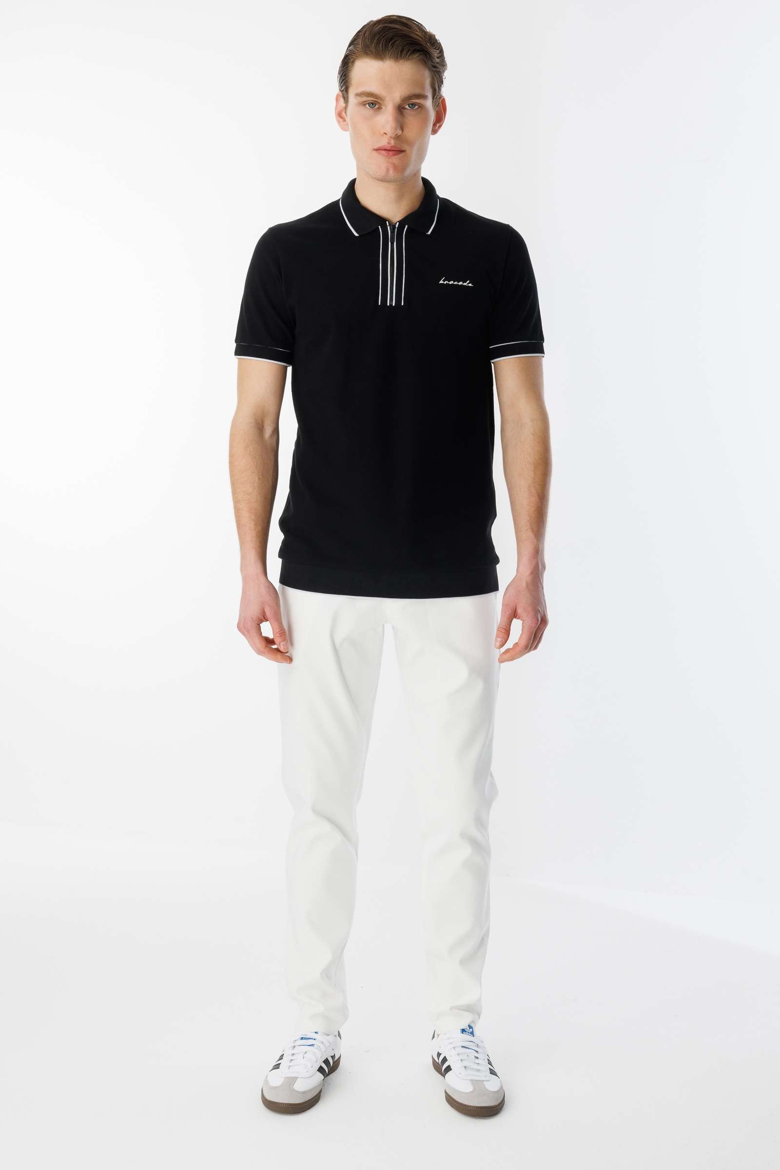 BroCode Monochrome Erkek Siyah Polo Tişört (BCT25105-02)