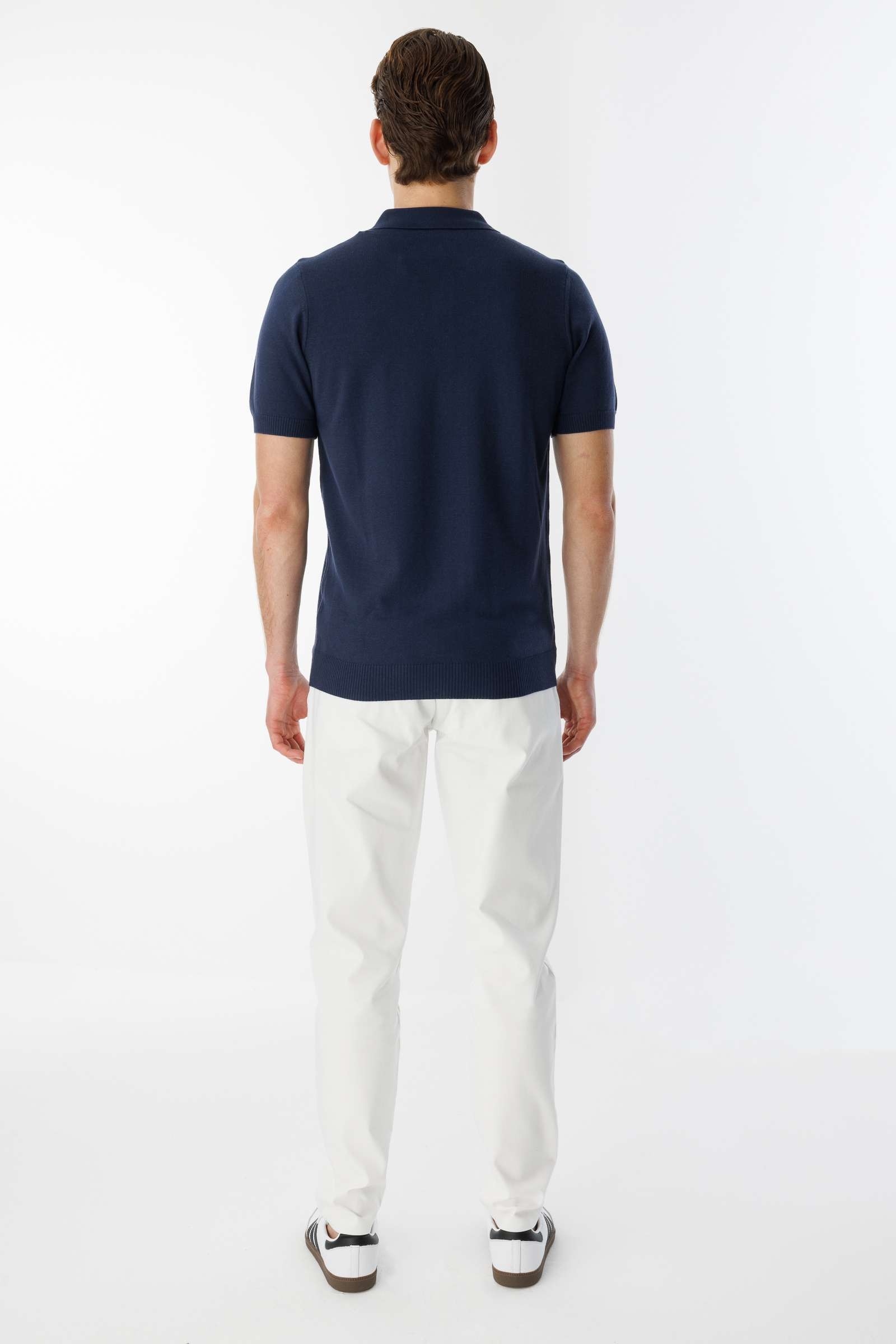 BroCode Monochrome Men's Navy Blue Polo T-Shirt (BCT25081-05)