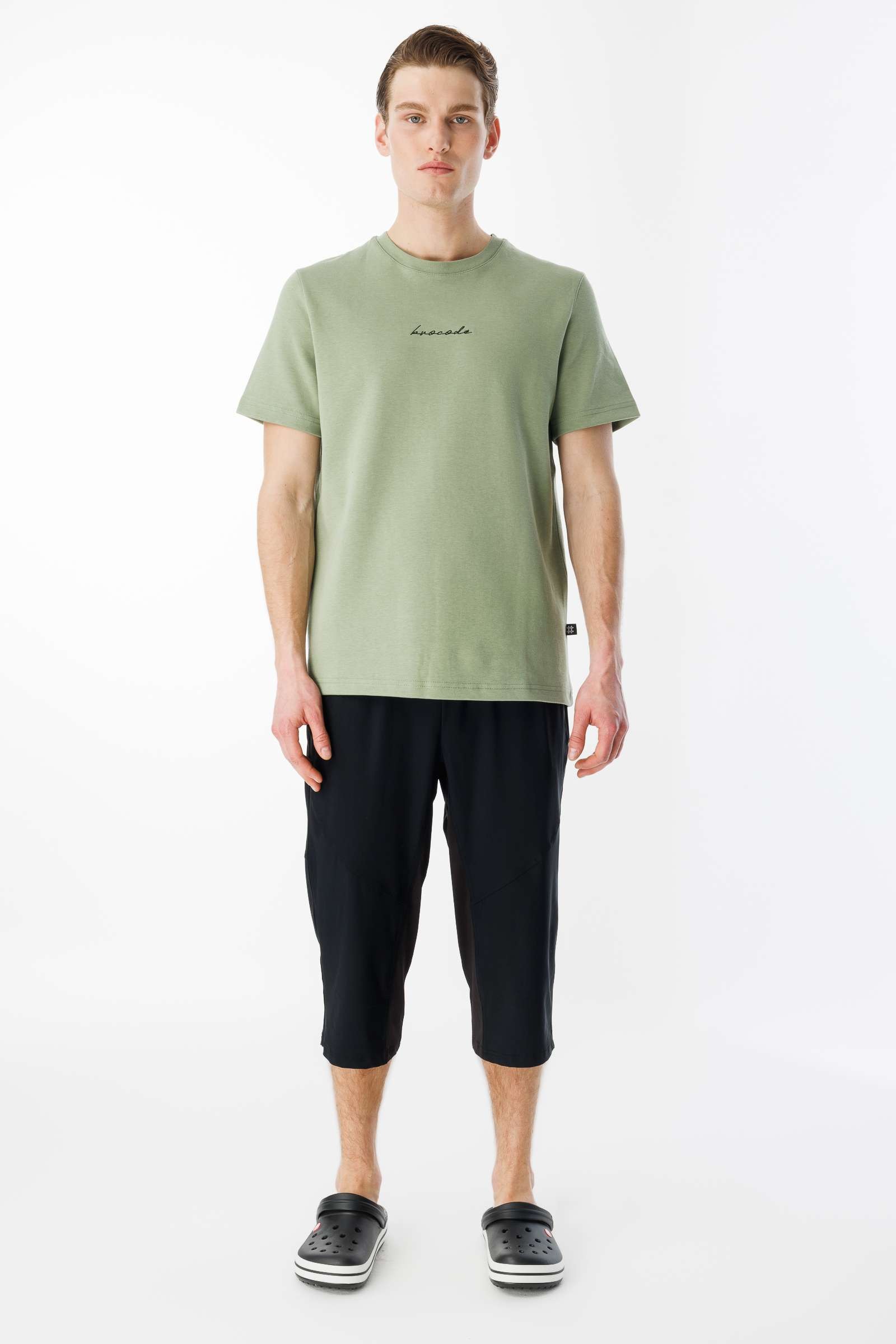BroCode Monochrome Erkek Yeşil Tişört (BCT25082-42)