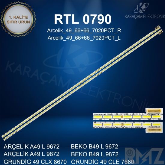 ARÇELİK A49L 9672 5B LED BAR, ARÇELİK A49L 9683 5S LED BAR, ARÇELİK A49L 8652 5B LED BAR , BEKO B49L 9672 5B LED BAR, Grundig 49 VLX 8600 BP LED BAR