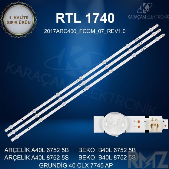 ARÇELİK A40L 6752 5B LED BAR , BEKO B40L 6752 5B LED BAR , ARÇELİK A40L 8752 5S, BEKO B40L 8752 5S LED BAR , GRUNDİG 40 CLX 7745 AP LED BAR