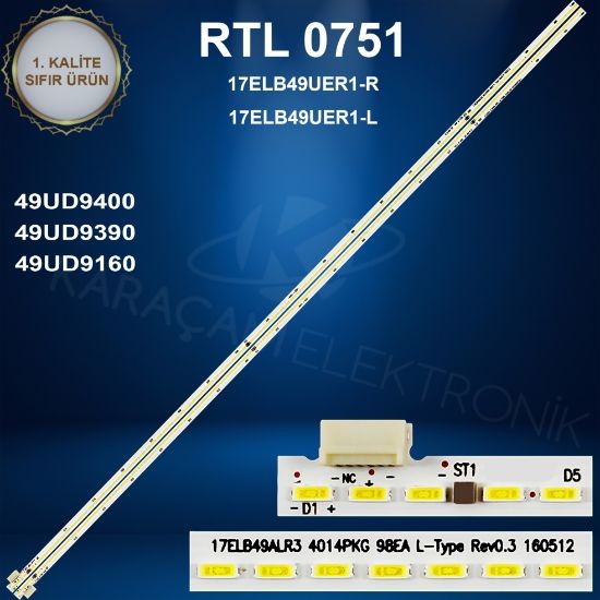 VESTEL 49UD9500 LED BAR , VESTEL 49UD9590 LED BAR , VESTEL 49UD9160 LED BAR , VESTEL 49UD9290 LED BAR