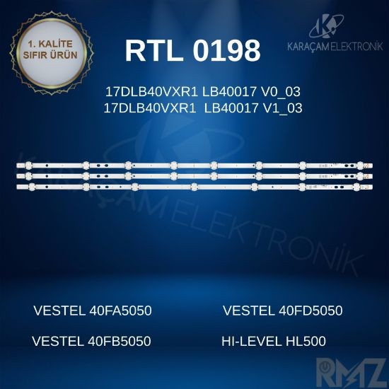 VESTEL 40FA5050 LED BAR , VESTEL 40FB5050 LED BAR , VESTEL 40FD5050 LED BAR , HI-LEVEL HL500 LED BAR ,