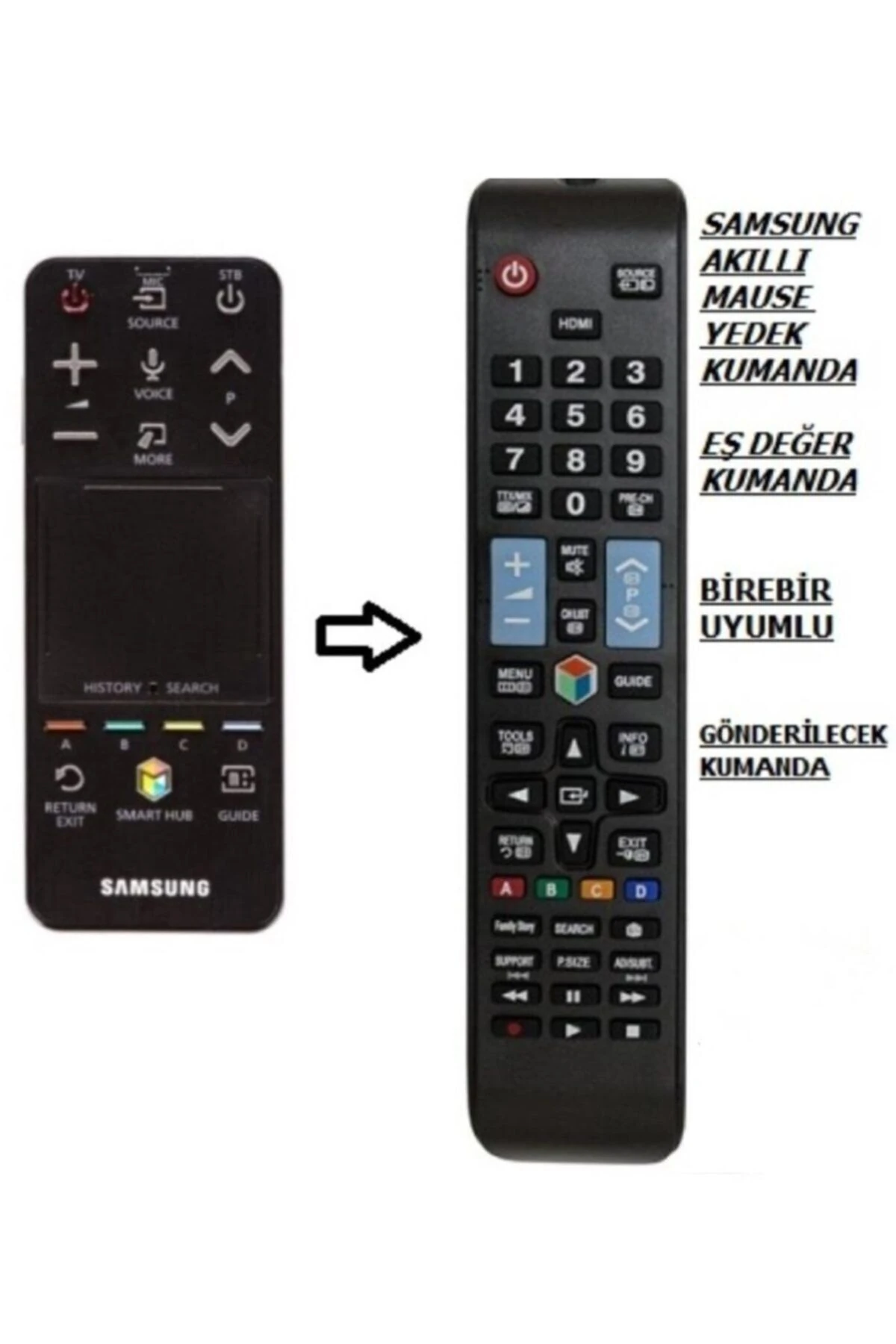 Samsung Qe55q70tatxtk Uyumlu Akıllı Tv Kumanda