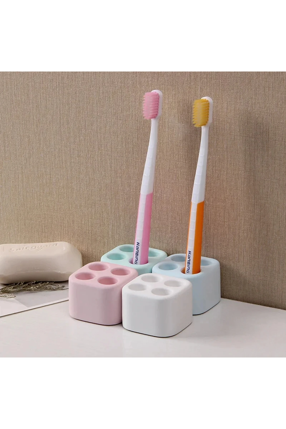 Küçük taşınabilir diş fırçası organizatör diş fırçası tutucu ev banyo depolama raf