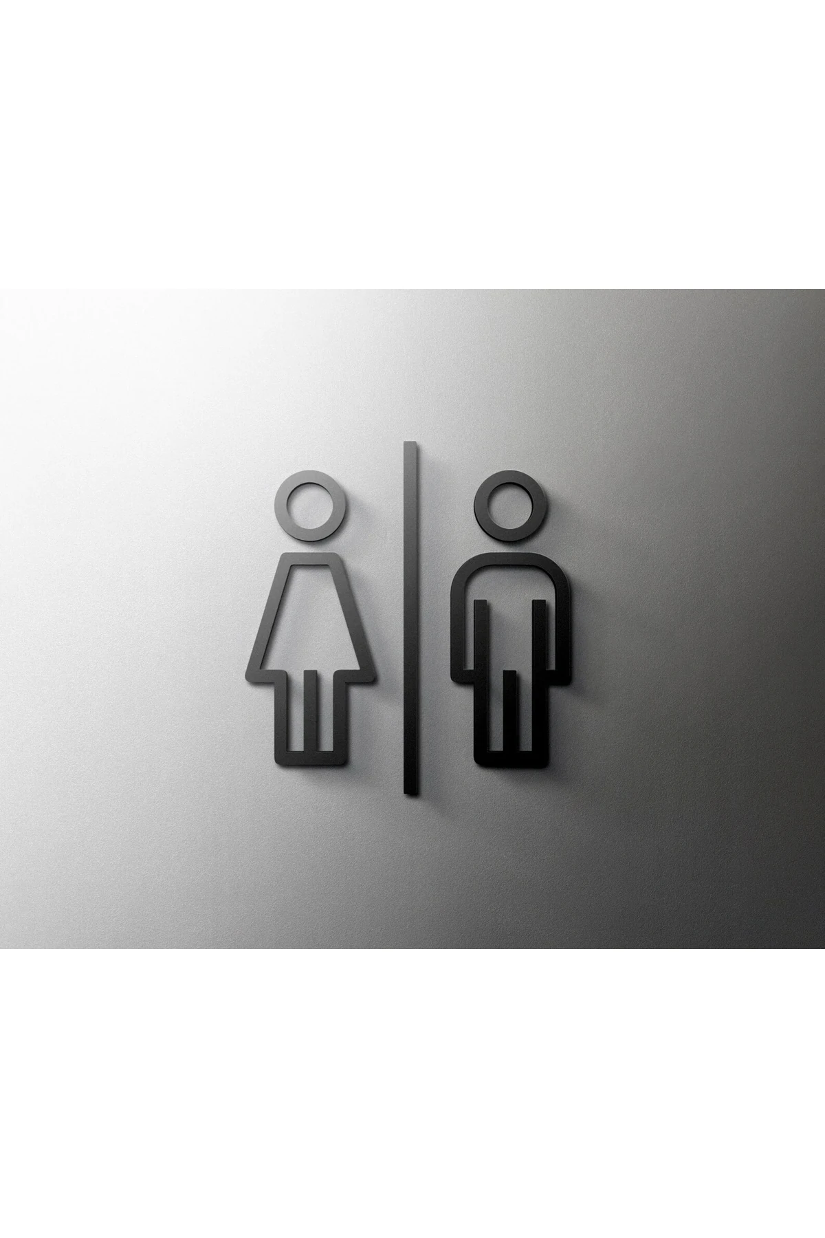 Siyah tuvalet işareti plaka plastik kapı duvar etiket Wc tutucu işaret panosu  otel banyo dekor