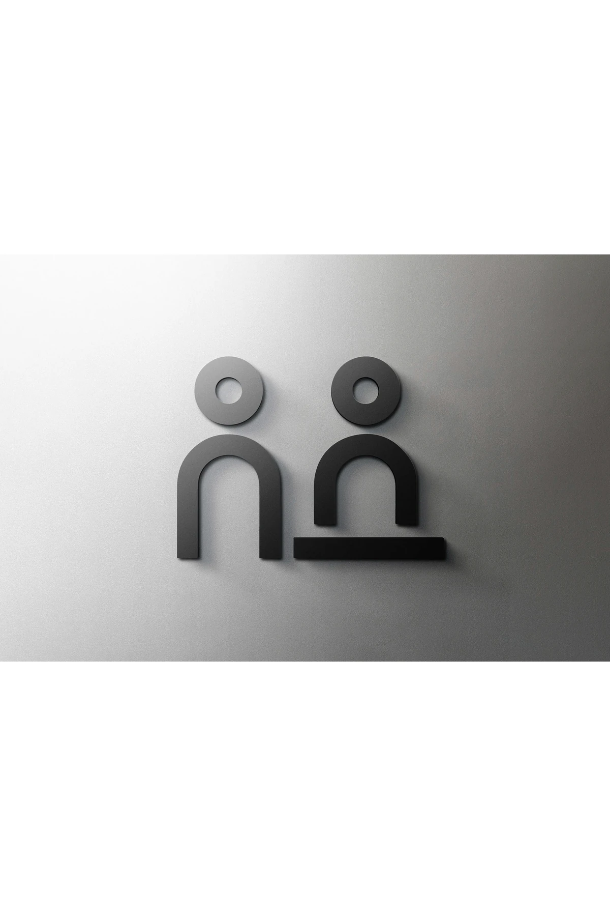 Siyah tuvalet işareti plaka plastik kapı duvar etiket Wc tutucu işaret panosu  otel banyo dekor