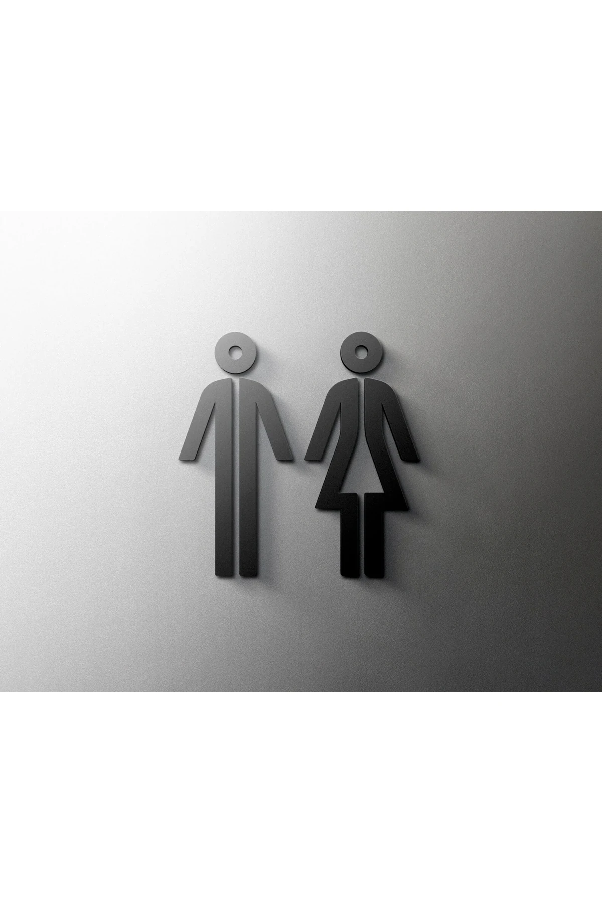 Siyah tuvalet işareti plaka plastik kapı duvar etiket Wc tutucu işaret panosu  otel banyo dekor