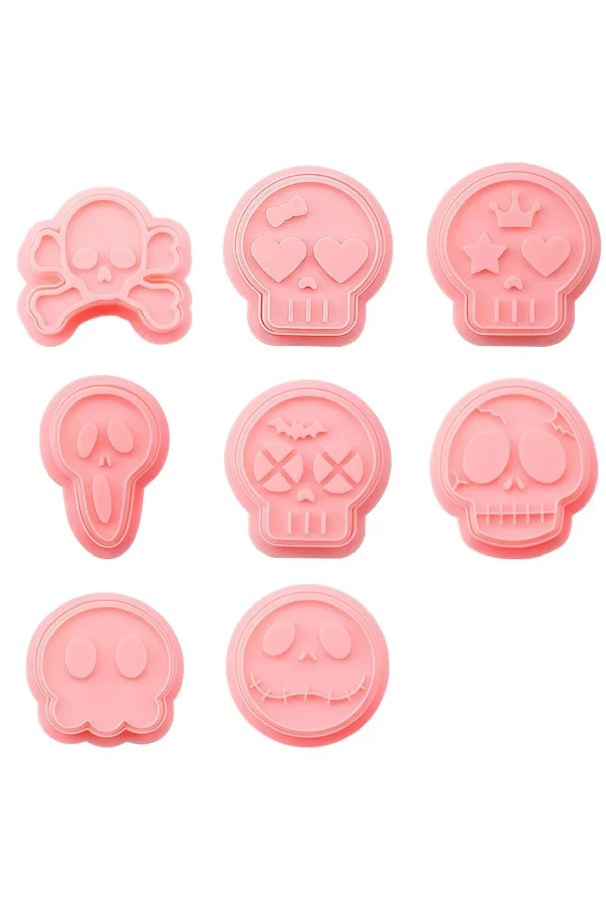 8'li  Kuru Kafa Temalı Kurabiye Kalıpları