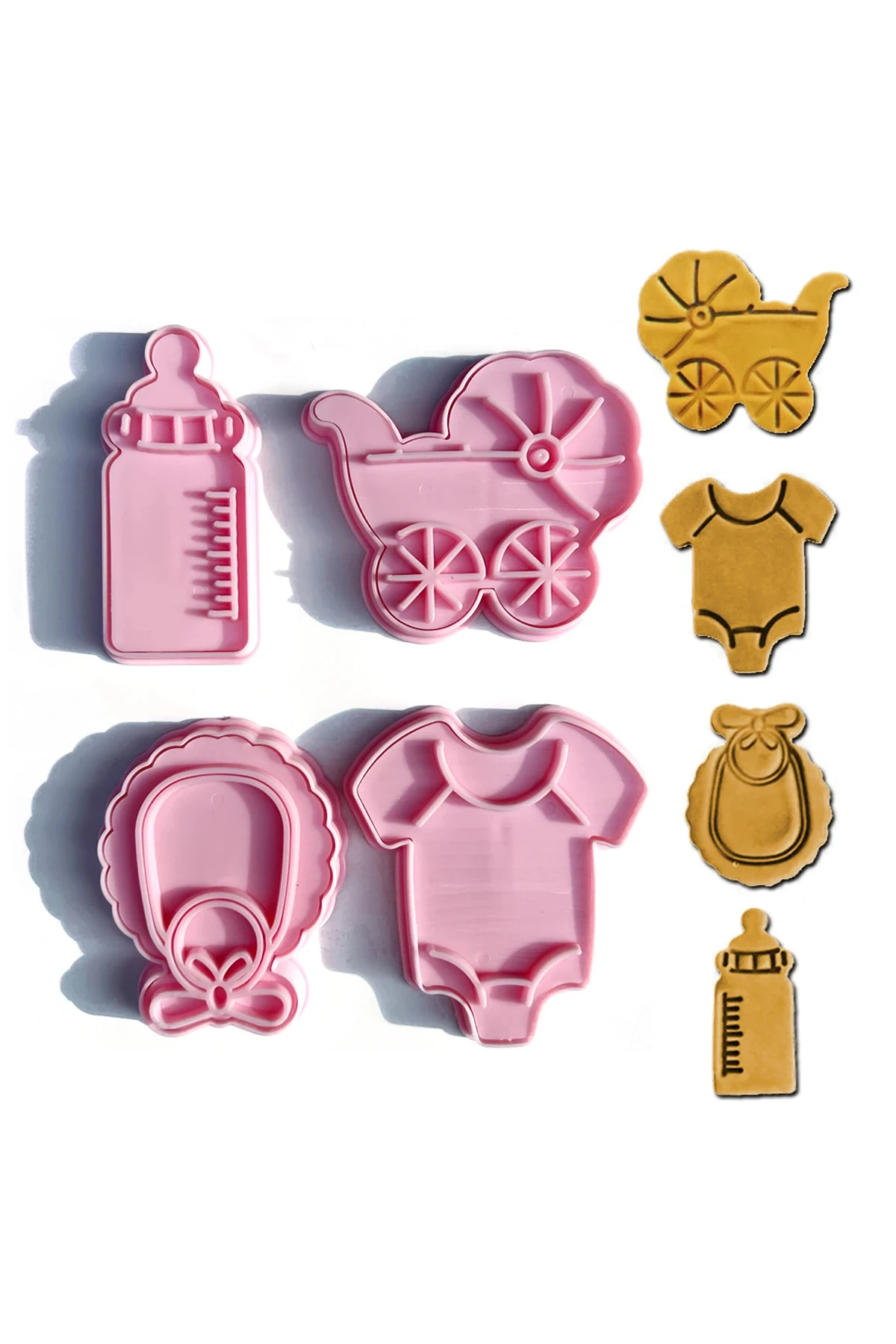 4'Lü Baby shower Kurabiye Kalıbı Bebek temalı kalıp