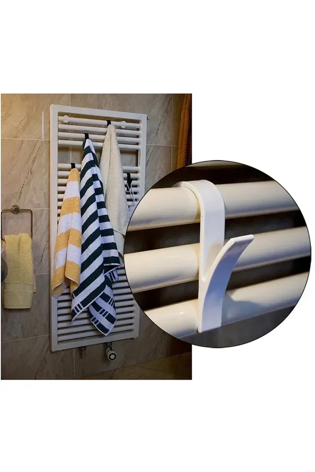 2'li Havlupan Askısı Banyo Düzenleyici Lif Kese Askısı Mutfak Banyo Askılık