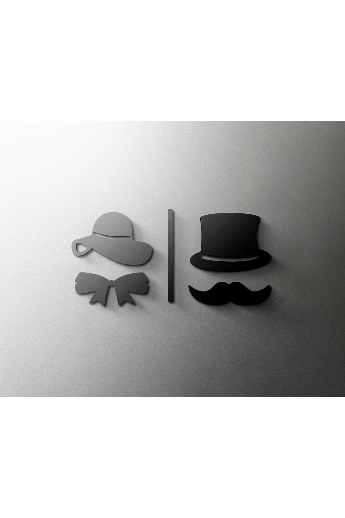 Siyah tuvalet işareti plaka plastik kapı duvar etiket Wc tutucu işaret panosu  otel banyo dekor