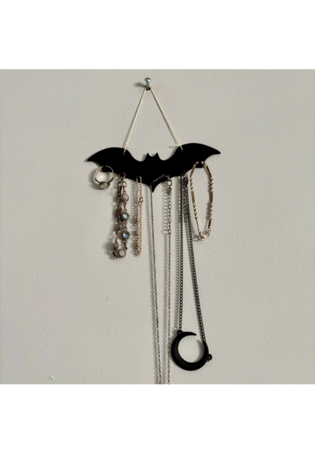 Dekoratif Yarasa Tasarımlı Takı Standı, Düzenleyici, Yüzük/Küpe/Kolye/Takı Askılığı - Sert Plastik